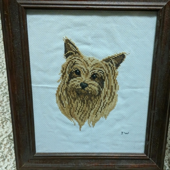 Hand Stitched dog art - Picture 1 of 3